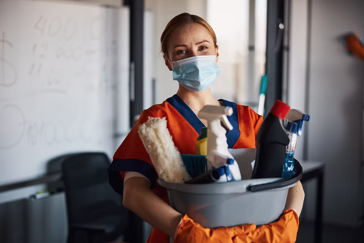 cleaner in action