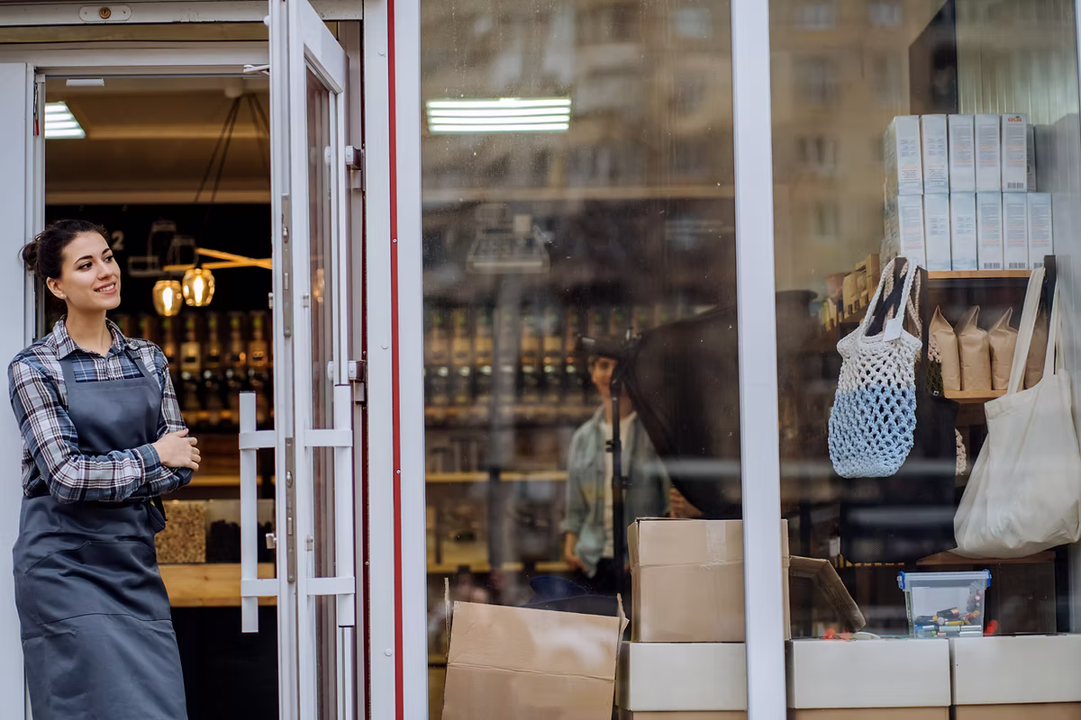 happy insured small business owner
